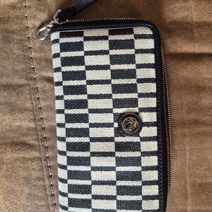Spartina 449 Black and White Checkered Wallet